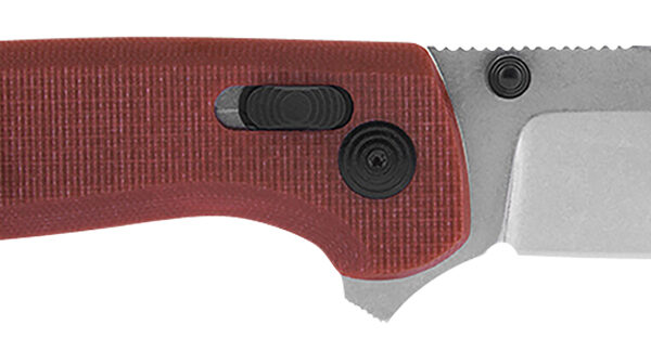 S.O.G SOGTM1023BX Terminus XR 2.95″ Folding Clip Point Plain Stonewashed D2 Steel Blade Crimson Textured G10 Handle Features Box Packaging Includes Pocket Clip