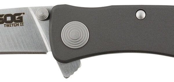 S.O.G SOGTWI8CP Twitch II 2.65″ Folding Drop Point Plain Satin AUS-8A SS Blade Gray Anodized Aluminum Handle Includes Belt Clip