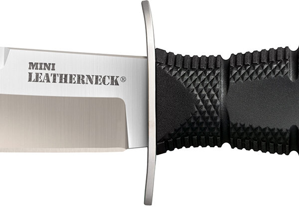 Cold Steel CS39LSAB Leatherneck  Mini 3.50″ Fixed Clip Point Plain 8Cr13MoV SS Blade/3.25″ Black Contoured Kray-Ex Handle Includes Sheath