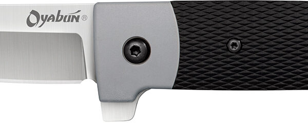 Cold Steel CS-26T Oyabun  3.50″ Folding Plain 4034 Stainless Steel Blade/ Griv-Ex Black GRN w/TPR Inlay Handle