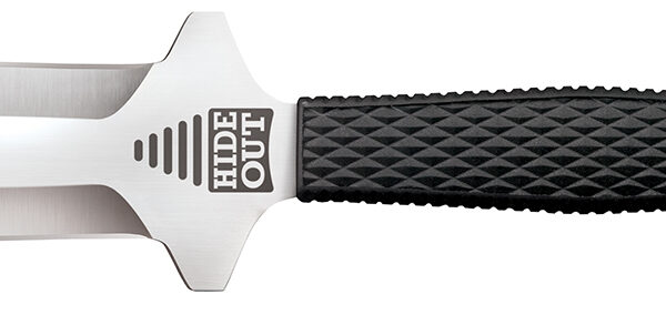 Cold Steel CS49NDE Hide Out  3″ Fixed Plain Satin Polished Japanese AUS-8A SS Blade/ Black Contoured & Checkered Kray-Ex Handle