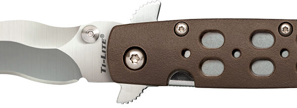 Cold Steel CS-26SK4 Ti-Lite  4″ Folding Plain Kris AUS 10A Steel Blade/Flat Dark Earth Griv-Ex Handle