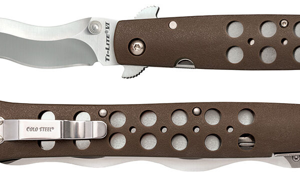 Cold Steel CS-26SXK6 Ti-Lite  6″ Folding Plain Kris AUS 10A Steel Blade/ Black Griv-Ex Handle