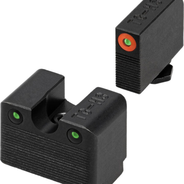 TruGlo TGTG231G3MW Tritium Pro Black | Green Tritium White Outline Front Sight Green Tritium Rear Sight