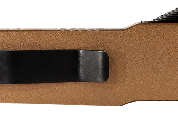 Templar Knife MAAB321 Premium LW Slim 8.09″ OTF Drop Point Plain Black Oxide Stonewashed Powdered D2 Steel Blade, 4.93″ Bronze Anodized Aluminum Handle
