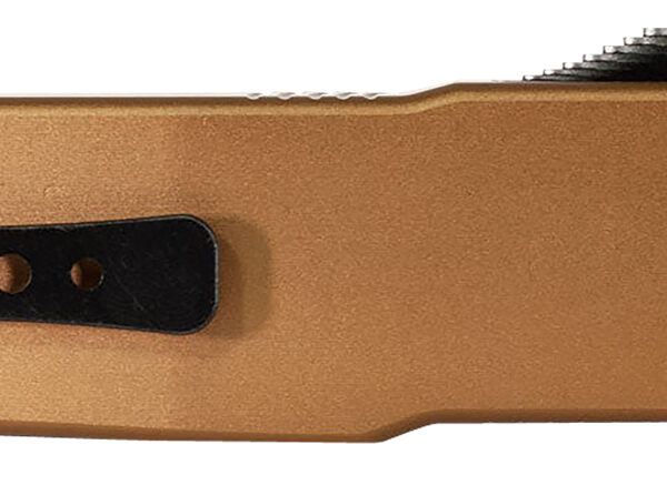 Templar Knife SAAB221 Premium LW Small 3″ OTF Tanto Plain Black Oxide Stonewashed Powdered D2 Steel Blade, 4.50″ Bronze Anodized Aluminum Handle