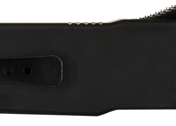 Templar Knife MZBR121 Premium Weighted  Slim 3.16″ OTF Dagger Plain Black Oxide Stonewashed D2 Steel Blade, 4.93″ Black Aluminum/Rubber Handle