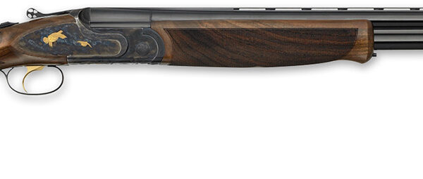 F.A.I.R. FRJBPRTG2828 Jubilee Prestige Tartargua Gold Full Size 28 Gauge Break Open 2.75″ 2rd 28″ Blued Over/Under Barrel, Gold Engraving Aluminum Receiver, Fixed Walnut Stock, Ambidextrous