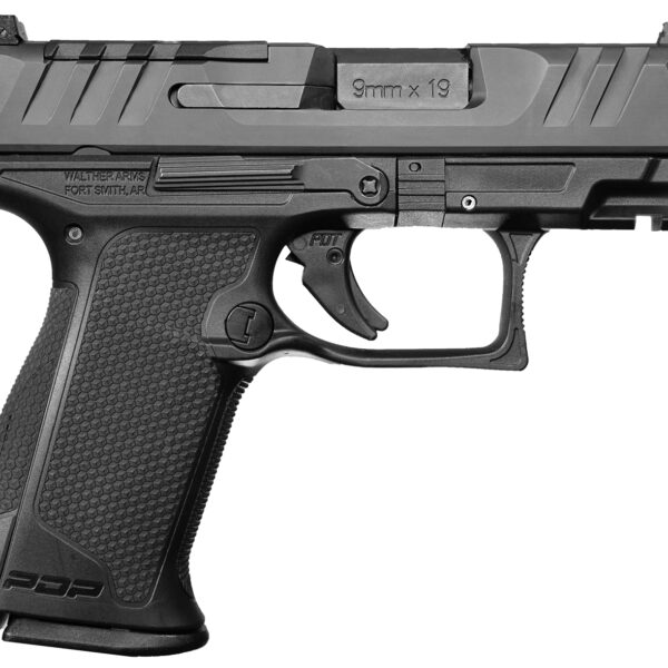 Walther Arms 2849313 PDP F-Series 9mm Luger 15+1 3.50″ Black Steel Barrel, Black Optic Ready/Serrated Slide, Black Polymer Frame w/Picatinny Rail, Black Performance Duty Texture Grips, Ambidextrous
