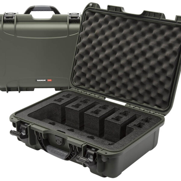 Nanuk 9254UP6 925 4 UP Pistol Case Waterproof Olive Resin w/ Closed-Cell Foam Padding 17″ L x 11.80″ W x 6.40″ H Interior Dimensions