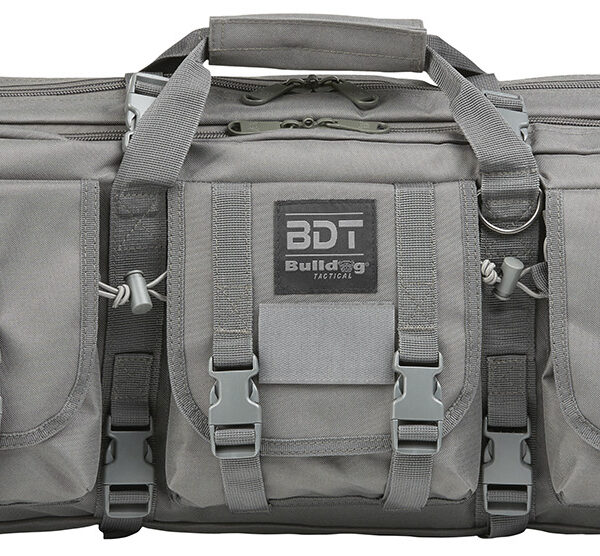 Bulldog BDT6037SG BDT Tactical Double 37″ Seal Gray Nylon, 3 Accessory Pockets, Deluxe Padded Backstraps Lockable Zippers, Padded Internal Divider