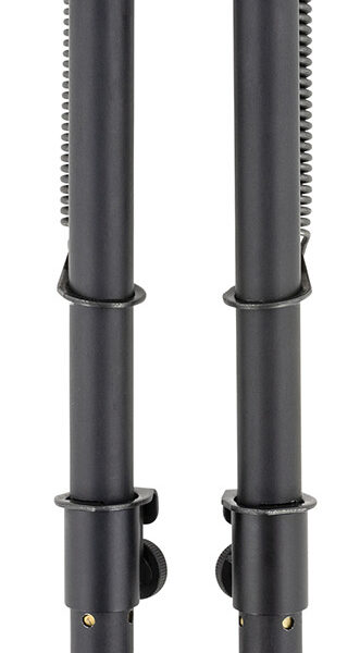 Harris Bipods S-25CP Swivel 25C Picatinny, 13.50-27″, Black Steel/Aluminum, Rubber Feet