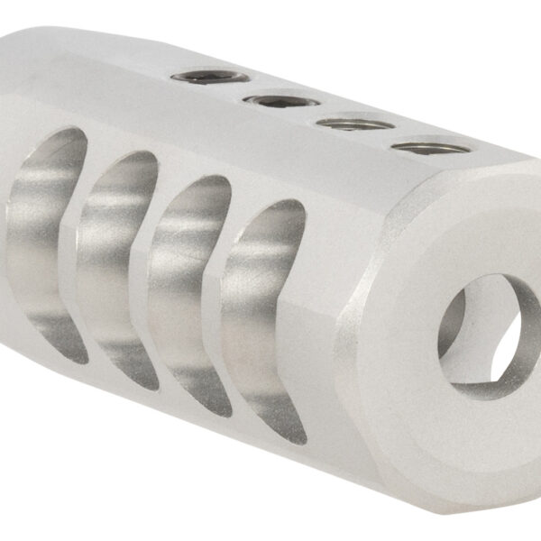 Christensen Arms 8100001702 Side-Baffle Natural Titanium, 5/8″-24 tpi Threads, 338 Cal (.920″ D Bull barrel)