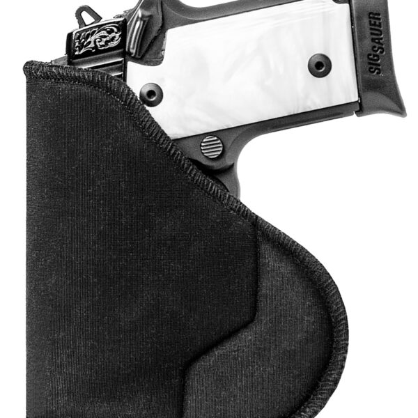 Sentry 35WB02BK HexGrip  IWB Black Nylon Pocket Fits Sm Revolver, Except 5 Shot Fits 2-3″ Barrel Ambidextrous
