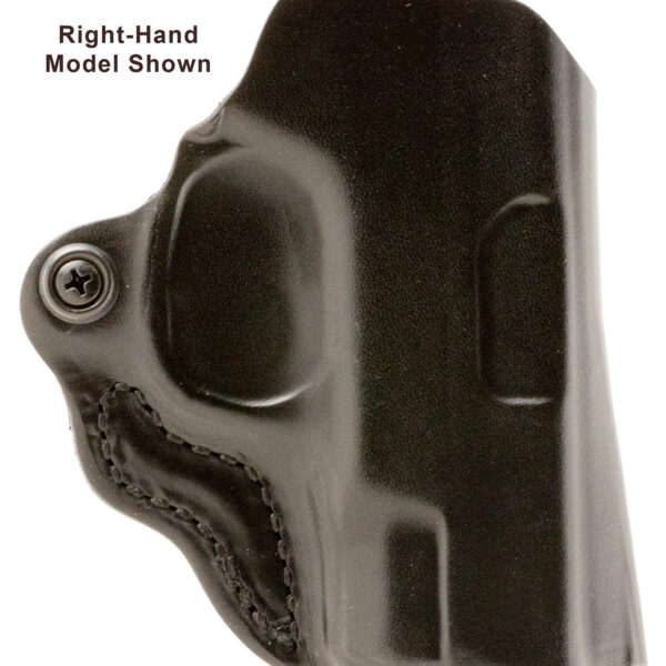DeSantis Gunhide 019BB7WZ0 Mini Scabbard  OWB Black Leather Belt Slide Fits Springfield Prodigy w/wo Red Dot Fits 4.25″ Barrel Left Hand