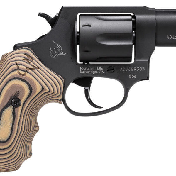 Taurus 2-85621VZ19 856 Small 38 Special 6 Shot 2″ Matte Black Carbon Steel Barrel, Cylinder & Frame, Brown VZ Cyclone Grip, Transfer Bar Safety, Exposed Hammer