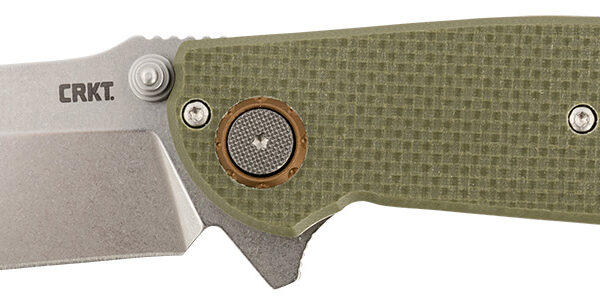 CRKT 2471 Butte  3.36″ Folding Plain Stonewashed D2 Steel Blade/OD Green G10 Handle Includes Pocket Clip