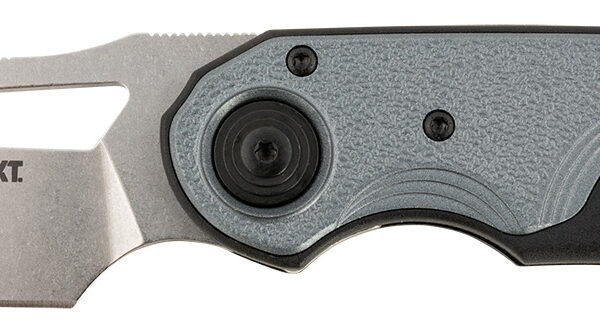 CRKT 5410 Attaboy  2.73″ Folding Drop Point Plain Stonewashed D2 Steel Blade/Black/Silver GRN Handle Includes Pocket Clip