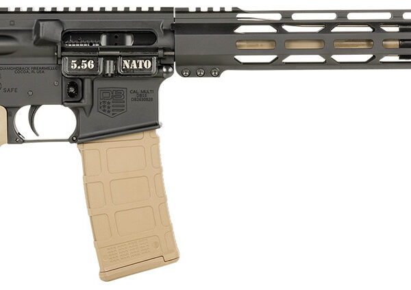Diamondback DB175AK221 DB15  5.56x45mm NATO 30+1 16″ Chrome Moly Barrel, Black Hard Coat Anodized Receiver, FDE Magpul Carbine Stock & Grip