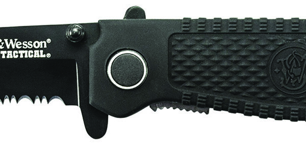 Smith & Wesson Knives CKTACBSCP Special Tactical  3.50″ Folding Part Serrated Stainless Steel Blade 4.60″ Black