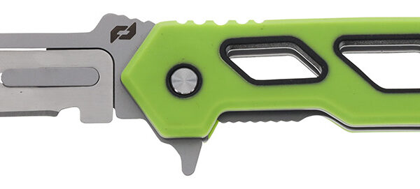 Schrade 1197646 Isolate Enrage 8 3″ Scalpel Plain Satin 420A Steel Blade, Green Non-Slip Carbon Fiber Handle, Includes Blade Removal Tool/Case/Sheath/