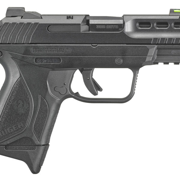 Ruger 3839 Security-380  380 ACP 10+1/15+1 3.42″ Black Oxide Barrel, Black Serrated Steel Slide, Black Polymer Frame w/Accessory Rail, Black Polymer Grips