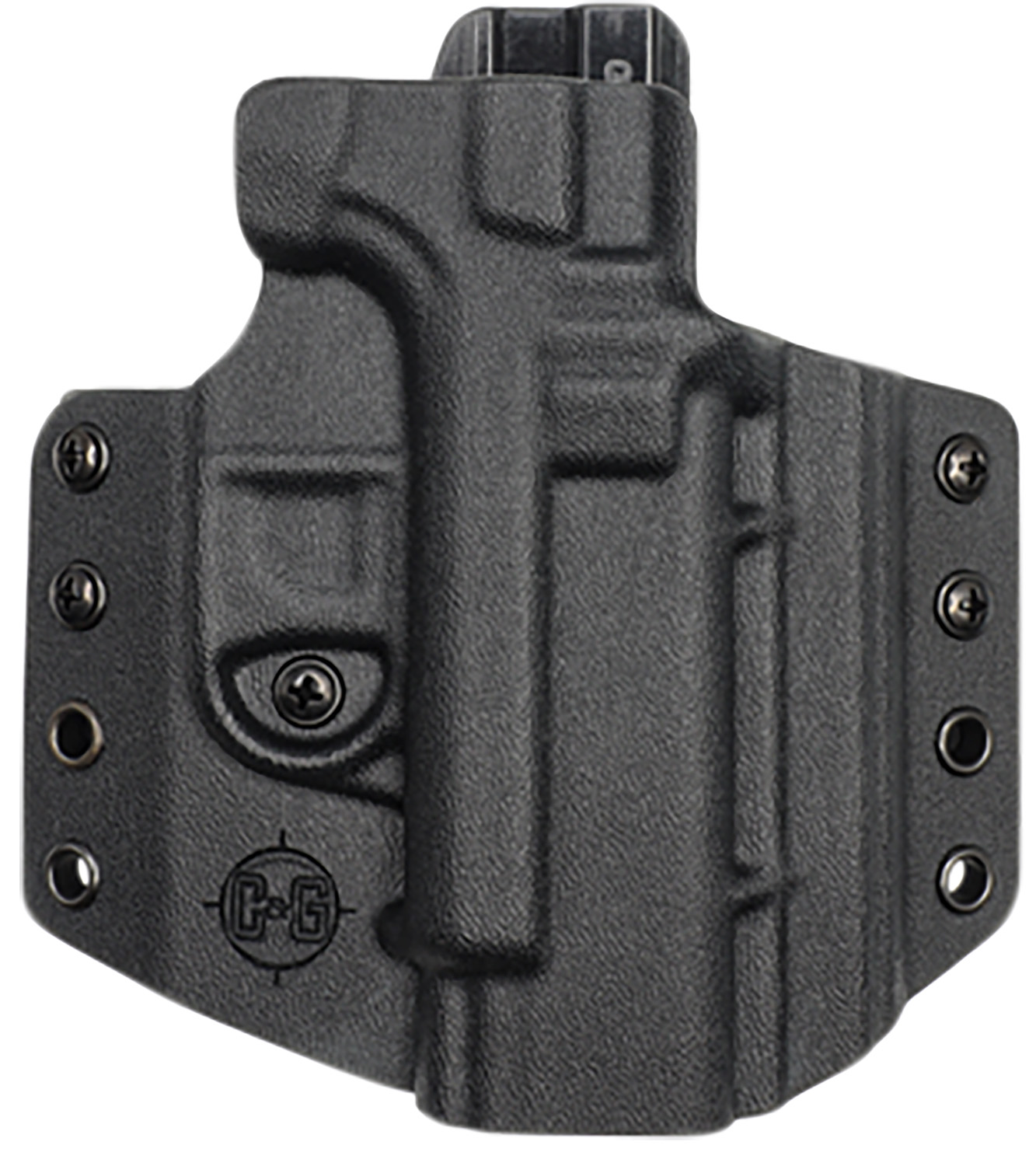 C&G Holsters 0006100 Covert OWB Black Kydex Belt Loop Fits Glock 19 Fits Glock 23 Fits Glock 45