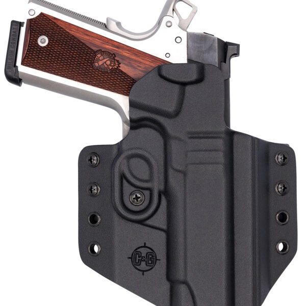 C&G Holsters 1856100 Covert  OWB Black Kydex Belt Loop Fits 1911 4.25″/ Wilson Combat EDC X9 Right Hand
