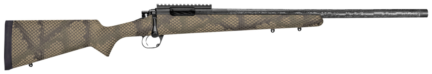Proof Research 135297 Glacier TI Full Size 7mm PRC 4+1 24" Carbon Fiber Match Grade Threaded Barrel, Black Cerakote Titanium Receivern w/Picatinny Rail, Fixed PROOF Hunter TFDE Carbon Fiber Stock