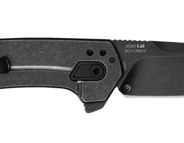 Kershaw  Radar  2.90″ Folding Drop Point Plain Black Oxide Blackwash 8Cr13MoV SS Blade & Stainless Steel Handle Includes Pocket Clip