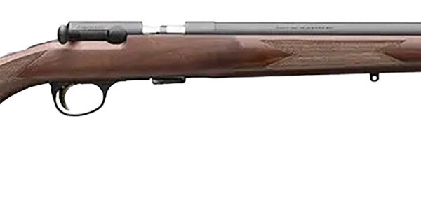 Browning 025253270 T-Bolt Target SR 17 HMR 10+1 20″ Matte Blued Heavy Bull Threaded Barrel, Drilled & Tapped Matte Blued Steel Receiver, Grade I Black Walnut Target Style Fixed w/Raised Comb Stock