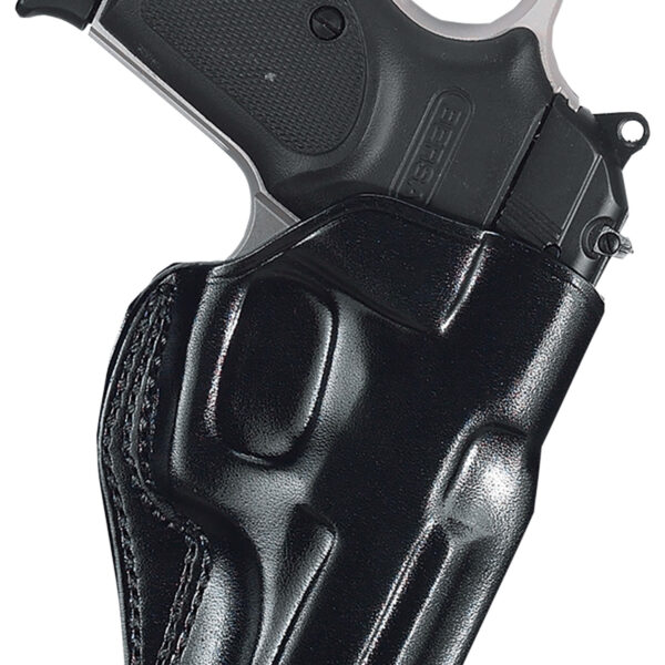 Galco SG858B Stinger  OWB Black Leather Belt Slide Fits S&W M&P .380 Shield EZ Fits 3-3.30″ Barrel Right Hand