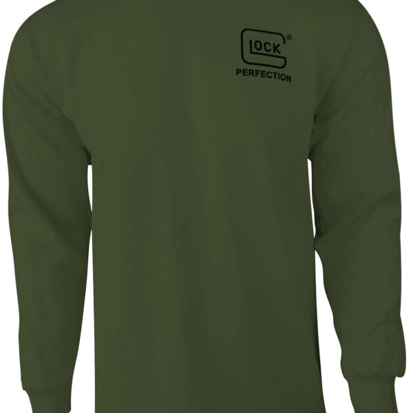 Glock AP96065 Born In Austria Military Green Pre-Shrunk Cotton Long Sleeve Small