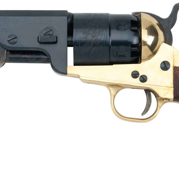 Pietta PF51BR44512 1851 Sheriff 44 Cal 5.50″ 6rd Shot Brass Frame, Blued Cylinder, Blued Octagon Barrel, Walnut Grip