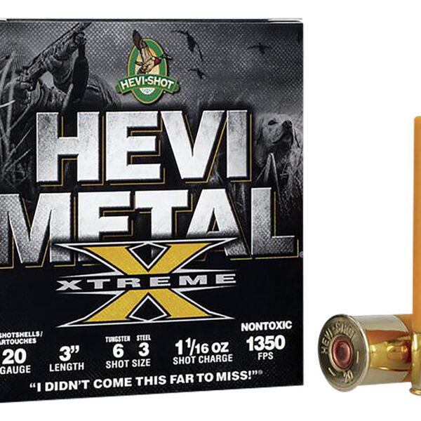 HEVI-Shot HS39206 HEVI-Metal Extreme 20Gauge 3″ 1 1/16oz Steel/Tungsten 6/3Shot 25 Per Box/10 Case