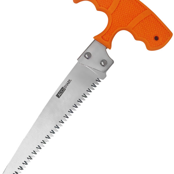 AccuSharp 730C Bone Saw  Fixed Saw 6″ Stainless Steel Blade/ Blaze Orange T-Shaped Handle