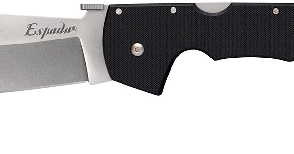 Cold Steel CS62MGC Espada  XL 7.50″ Folding Clip Point Plain AUS-10A SS Blade/9.25″ Black w/Polished Bolsters G10 Handle Includes Belt Clip