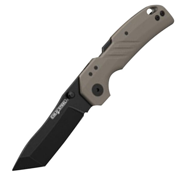 Cold Steel CSFL30DPLTBFZ Engage 3″ Folding Tanto Plain Black PVD Stonewashed 4116 SS Blade/4.11″ Flat Dark Earth GFN Handle Includes Belt Clip