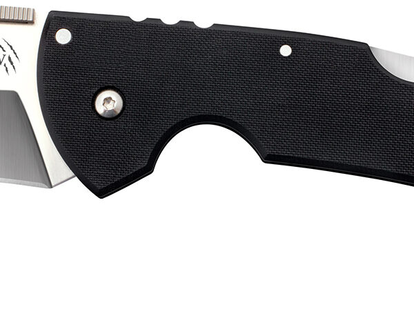 Cold Steel CS22C Tiger Claw  3.50″ Folding Hawkbill Plain Stonewashed American S35VN Blade/6″ Matte Black w/Ring G10 Handle Includes Belt Clip