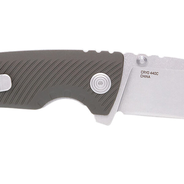 S.O.G SOG11060143 Tellus ATK  3.50″ Folding Clip Point Plain Stonewashed Cryo 440C SS Blade/ Olive Drab w/Orange Backspacer GRN Handle Includes Belt Clip