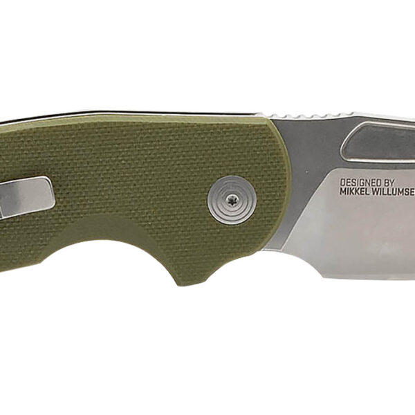 S.O.G SOG16030157 Stout SJ 2.60″ Folding Clip Point Plain Stonewashed Cryo D2 Steel Blade/ Olive Drab Textured G10 Handle Includes Belt Clip