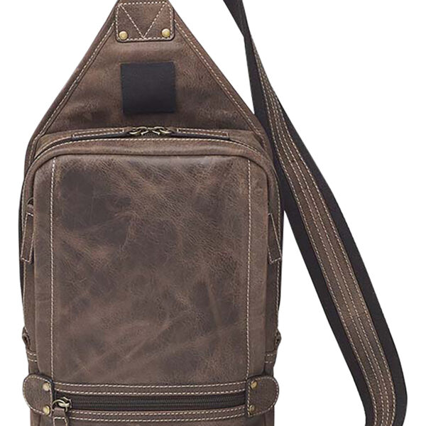 Gun Tote’n Mamas/Kingport GTMCZY108 Sling Backpack  Brown Leather Includes Standard Holster