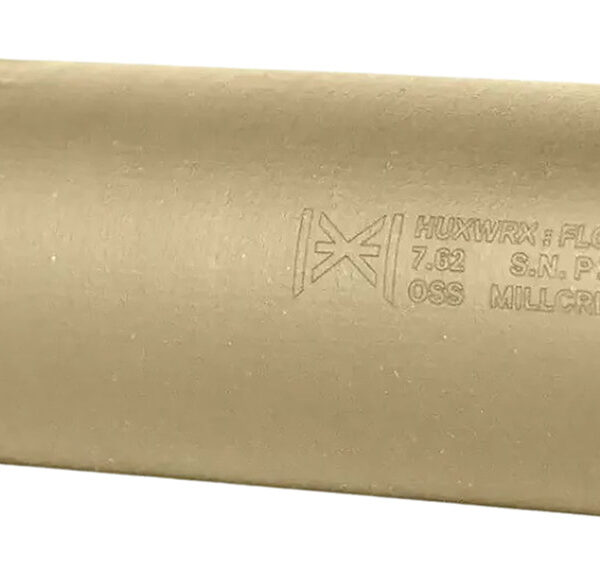 Huxwrx 2747 FLOW 762 TI  30 Cal (7.62mm), 6.70″ FDE Titanium, 5/8″-24 tpi DT Mount