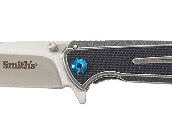 Smiths Products 51275 Imfima  3.26″ Folding Drop Point Plain Bead Blasted 3Cr13MoV SS Blade/ Bead Blasted Stainless Steel Handle Includes Pocket Clip