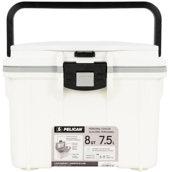 PELICAN 8Q-1-WHTGRY 8QT ELITE COOLER WHT/GRY