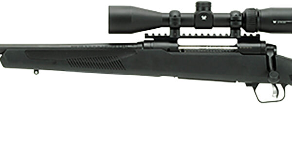 Savage Arms 58131 110 Apex Hunter XP 400 Legend 4+1 18″ Carbon Steel, Black, Synthetic AccuFit Stock, Vortex Crossfire II 3-9x40mm Scope Left Hand