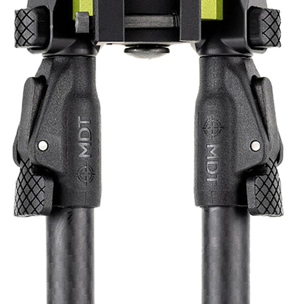 Mdt Sporting Goods Inc 105561GRN GRND-POD  Green/Black 4.50″-9″ Carbon Fiber/Aluminum, Adj. Throw Lever, 4 Leg Postitions, Fits ARCA Rail & RRS Dovetail