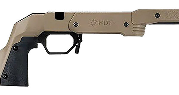 Mdt Sporting Goods Inc 104690FDE XRS Chassis FDE Aluminum Core with Polymer Panels, Adj. Cheekrest, M-LOK Forend, Interchangeable Grips, AICS Mag Compatible, Fits Short Action Howa 1500