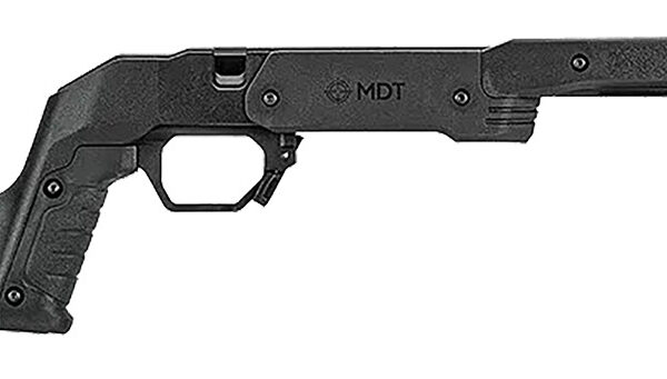 Mdt Sporting Goods Inc 104691BLK XRS Chassis Black Aluminum Core with Polymer Panels, Adj. Cheekrest, M-LOK Forend, Interchangeable Grips, AICS Mag Compatible, Fits Short Action Remington 700