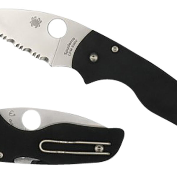 Spyderco C230GP Lil’ Native 2.42″ Folding Plain Satin CPM S30V SS Blade/Black Textured G10 Handle Includes Pocket Clip
